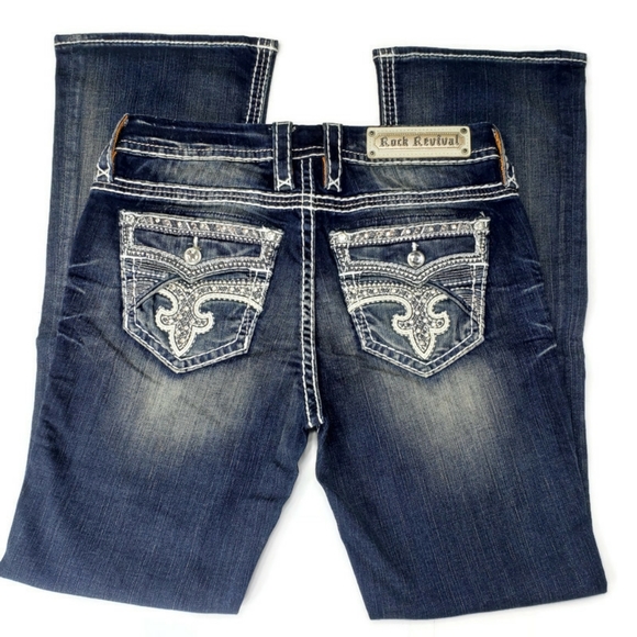 New, MSRP $169, Rock Revival Jeans, Glade Easy Boo - Picture 3 of 4